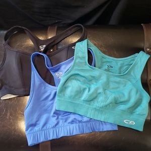 3 Champion sport bras 2xMed and 1x34C
